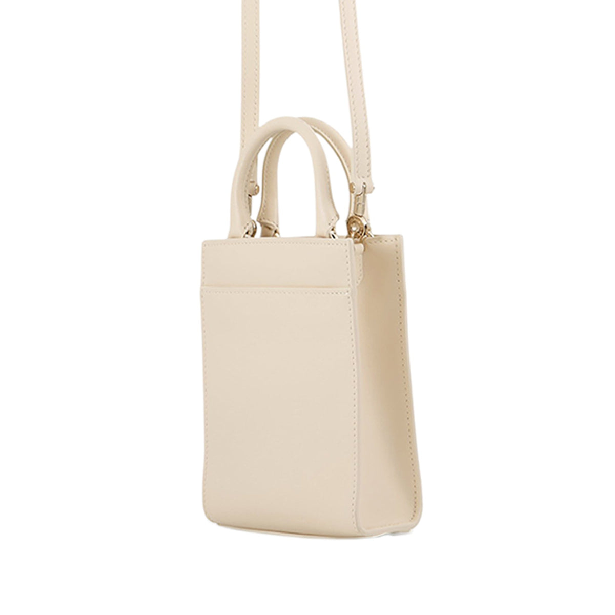 Bvlgari Mini Embossed Leather Logo Infinitum Satchel