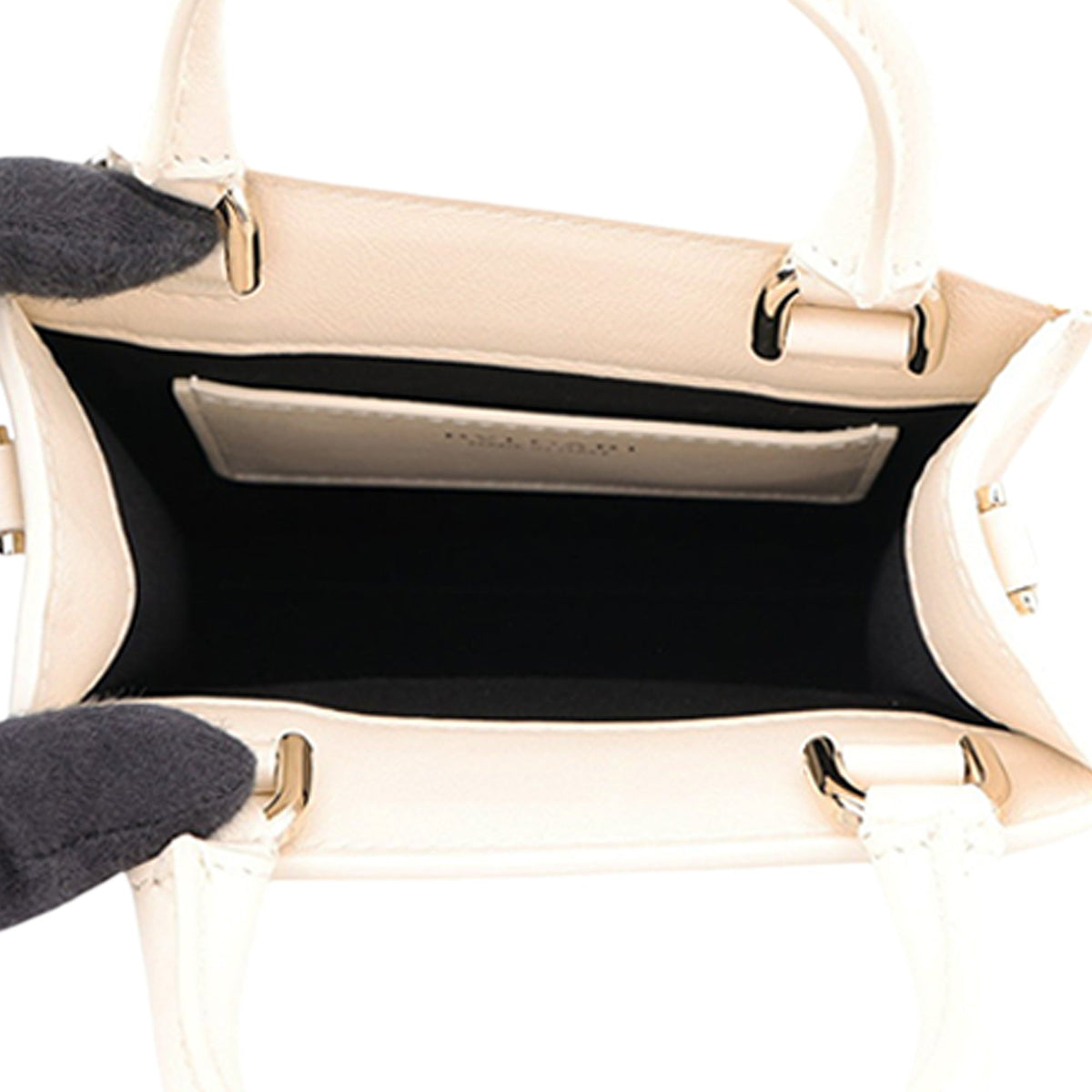 Bvlgari Mini Embossed Leather Logo Infinitum Satchel