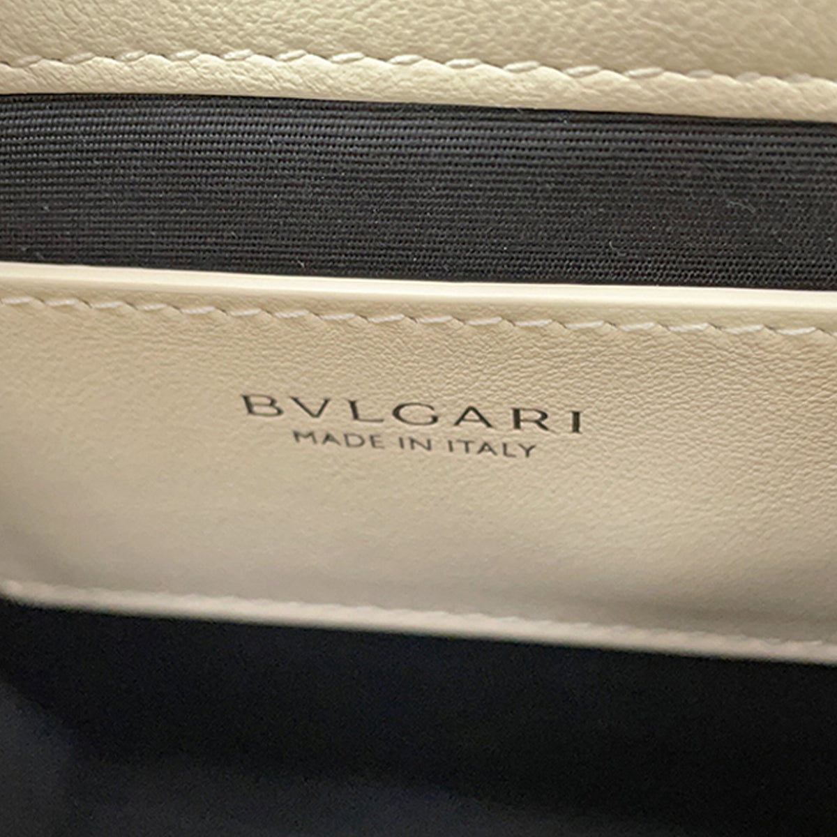 Bvlgari Mini Embossed Leather Logo Infinitum Satchel