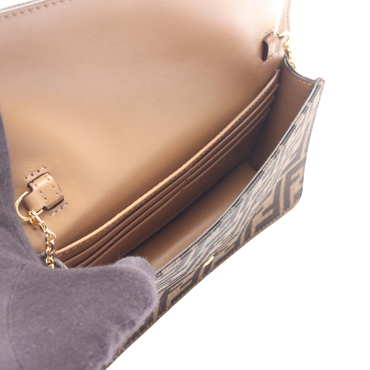 Fendi Zucca Canvas Baguette Satchel