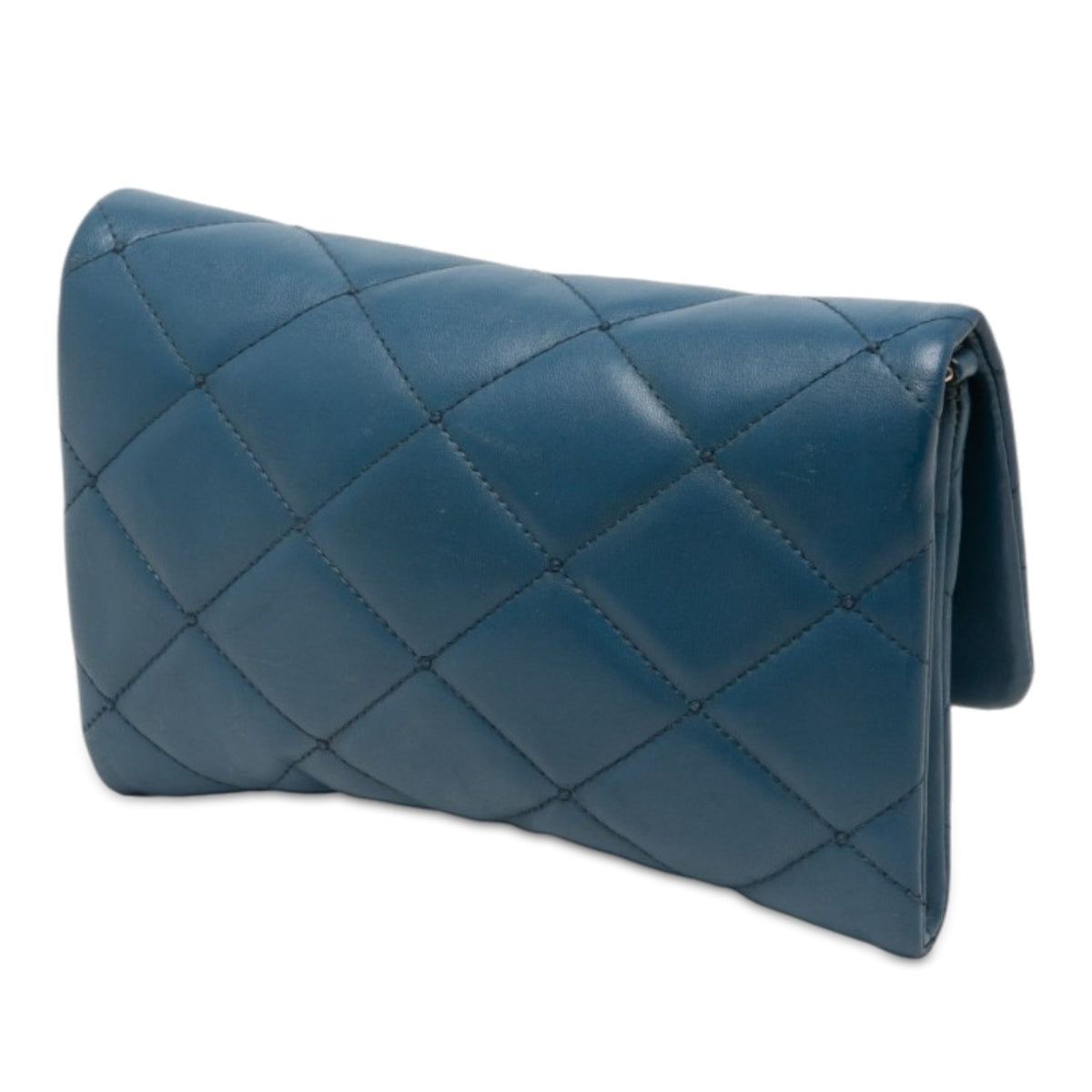 Dolce & Gabbana Quilted Leather Chain Crossbody — Blue