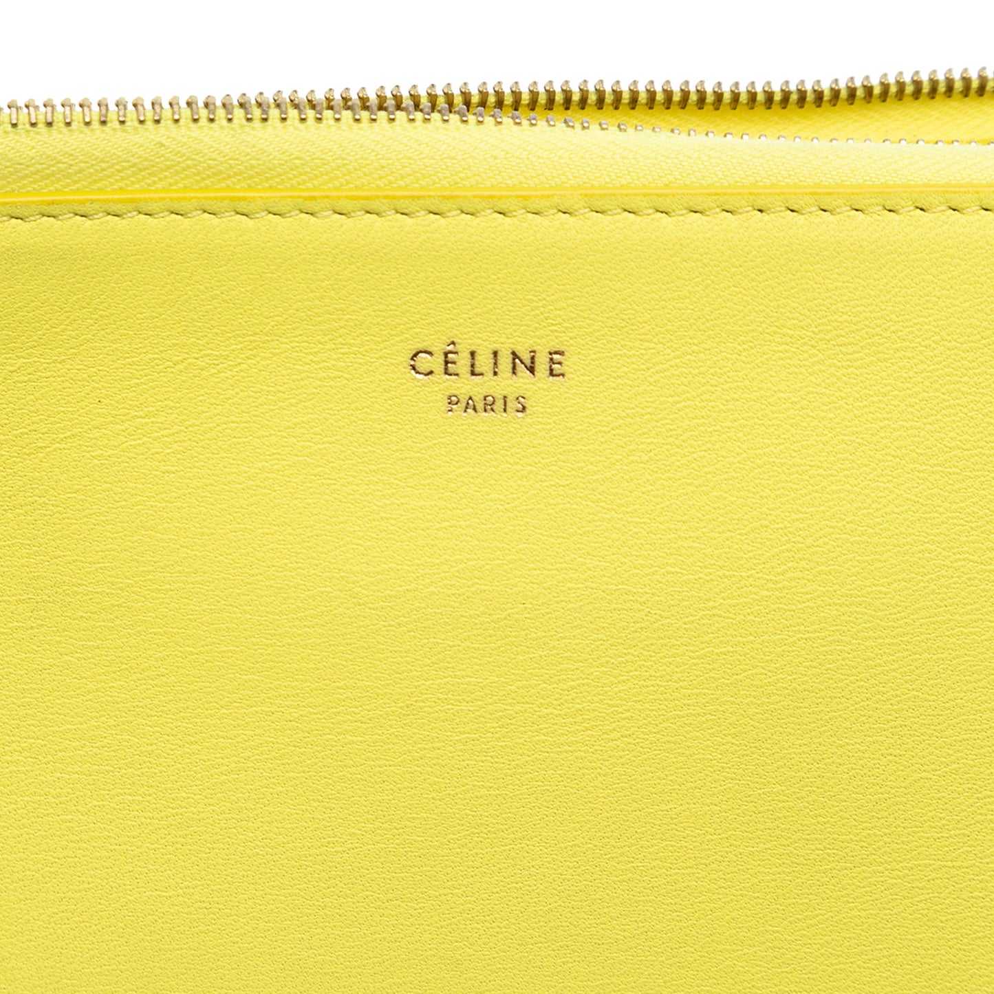 Bicolor Leather Solo Clutch