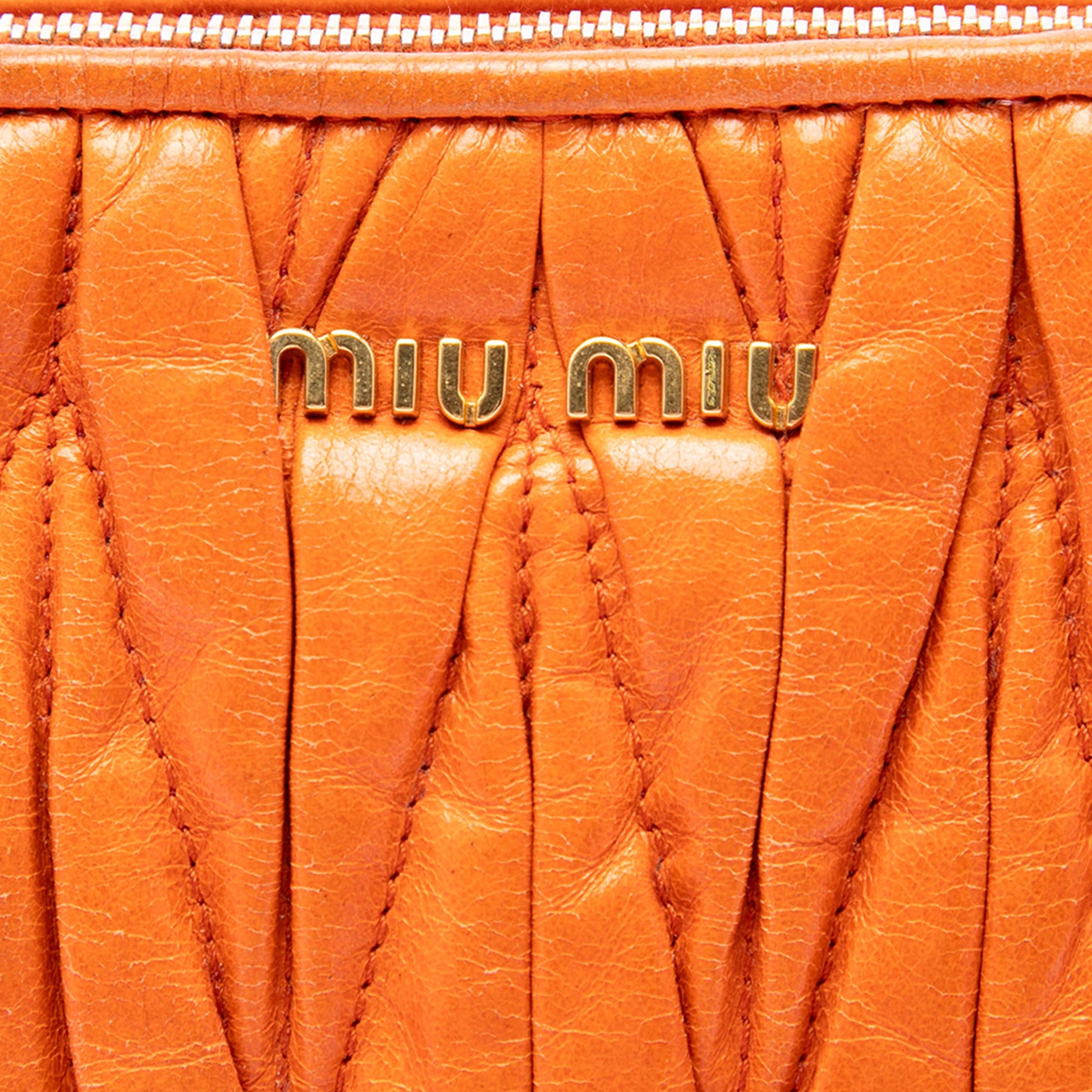Miu Miu Matelasse Nappa Lux Charm Shoulder Bag