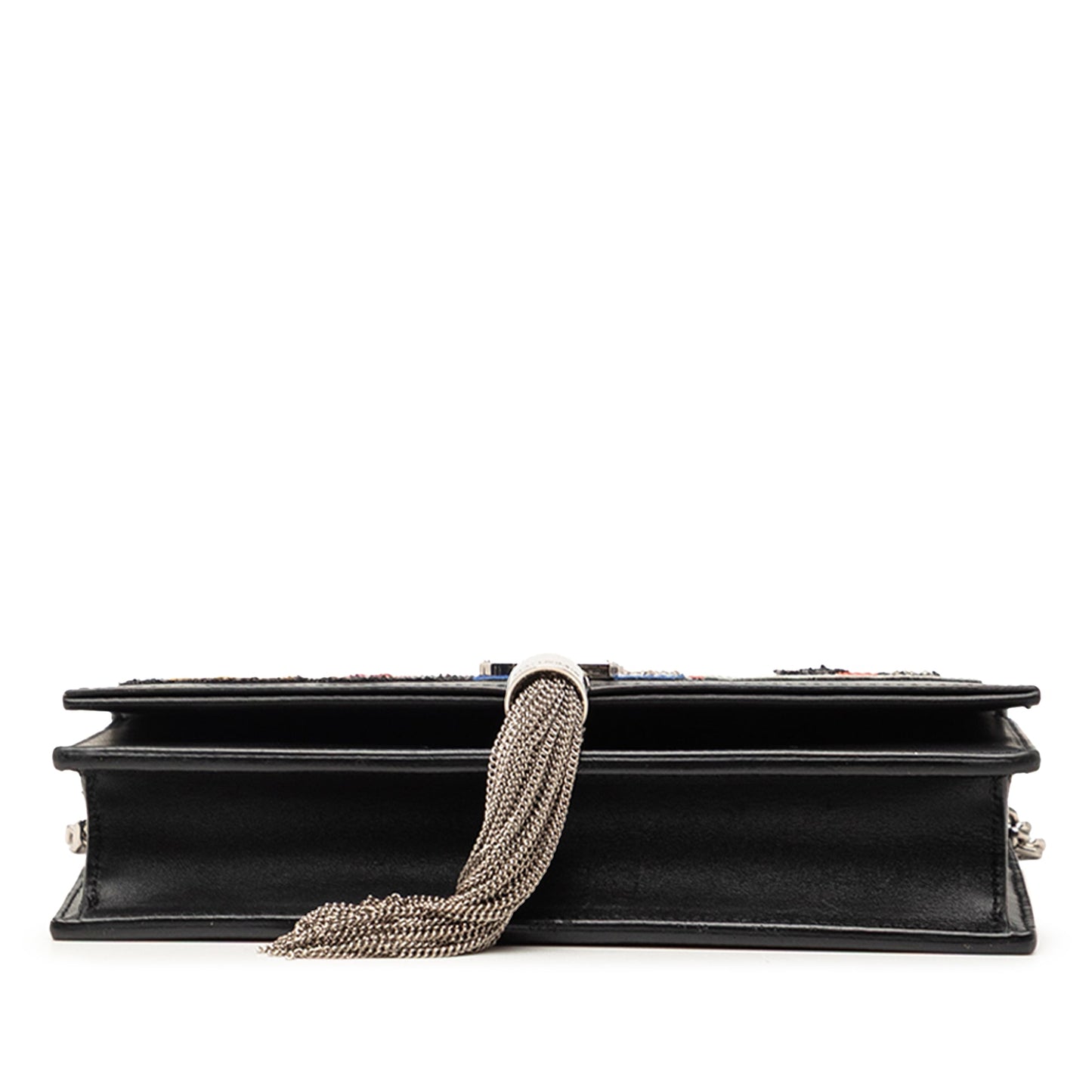 Saint Laurent Calfskin Cloud Star Applique Classic Monogram Kate Tassel Wallet on Chain