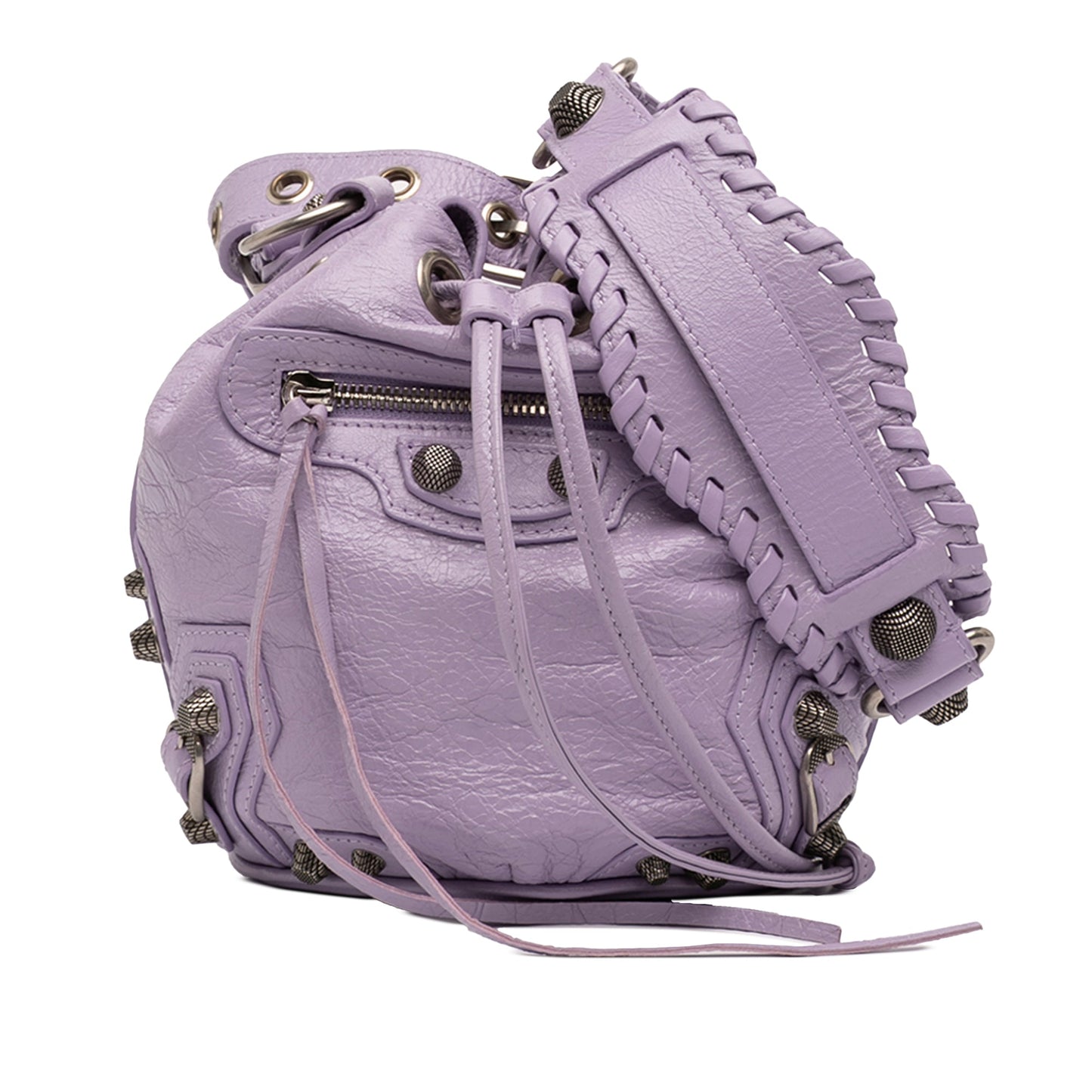 Balenciaga Lambskin Le Cagole Bucket Bag XS