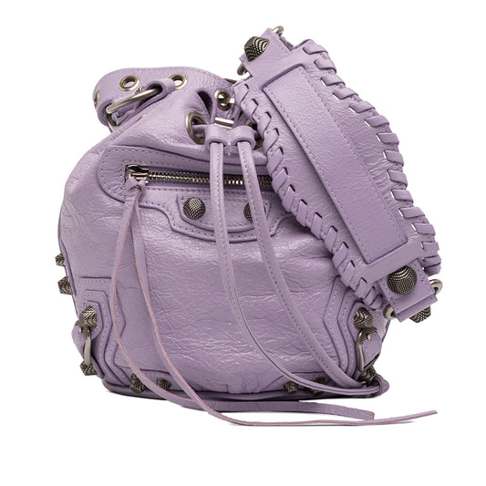 Balenciaga Lambskin Le Cagole Bucket Bag XS
