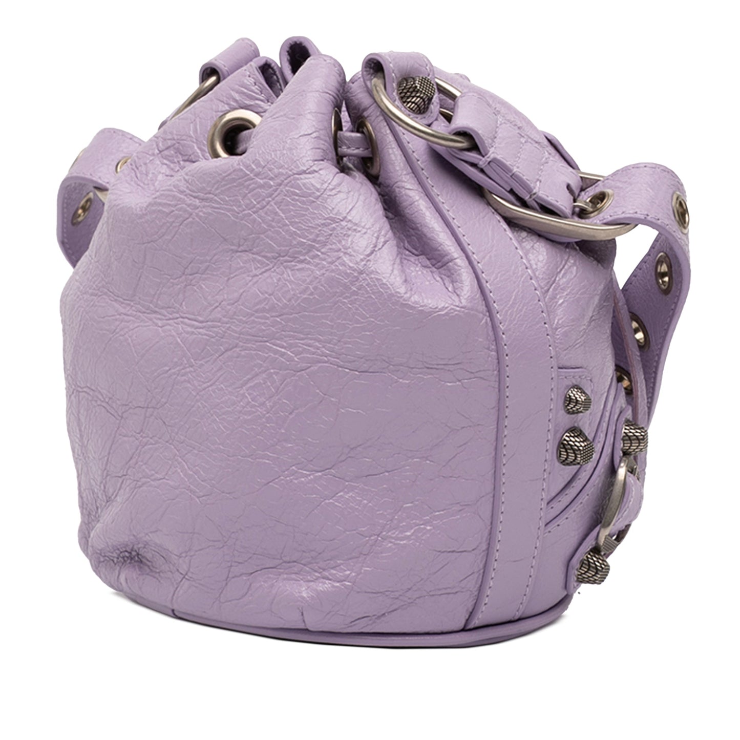 Balenciaga Lambskin Le Cagole Bucket Bag XS