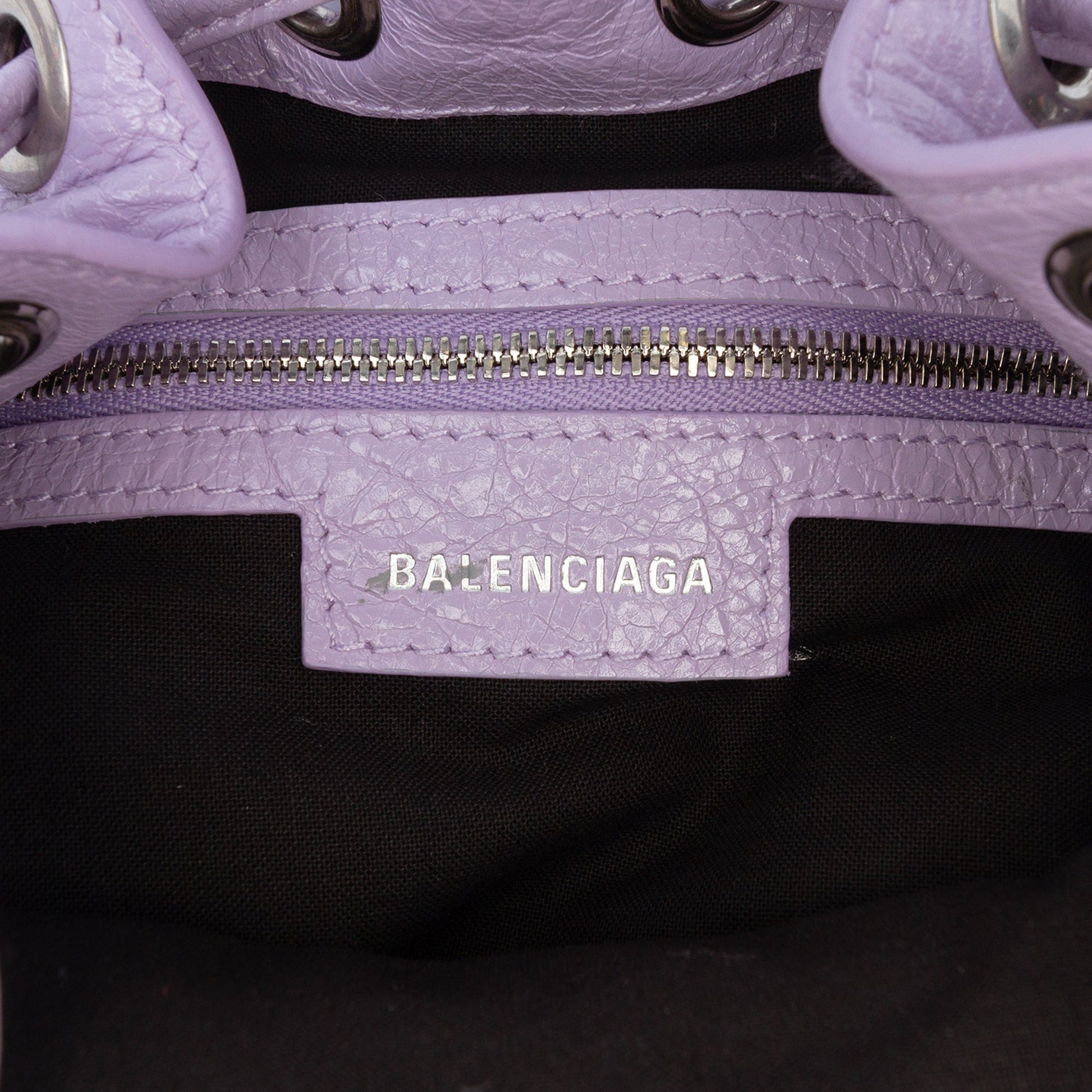 Balenciaga Lambskin Le Cagole Bucket Bag XS