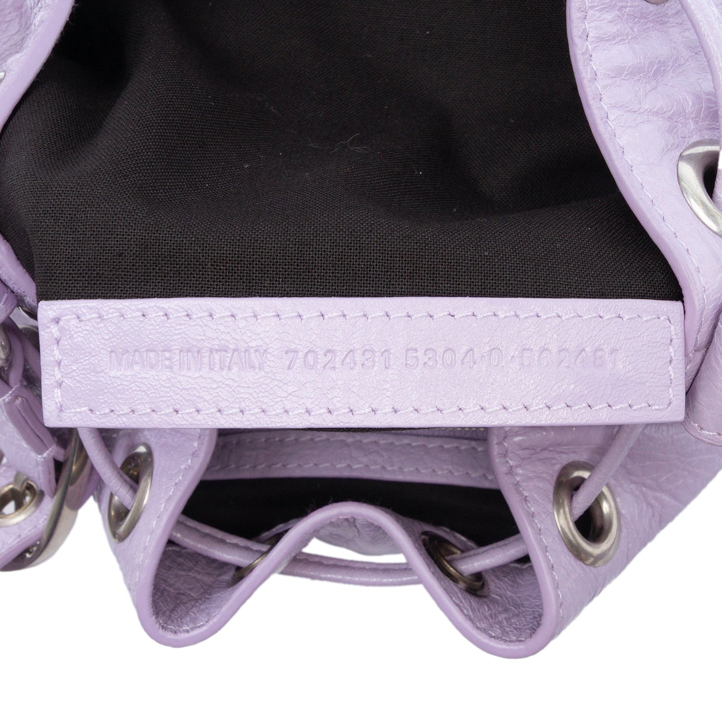 Balenciaga Lambskin Le Cagole Bucket Bag XS