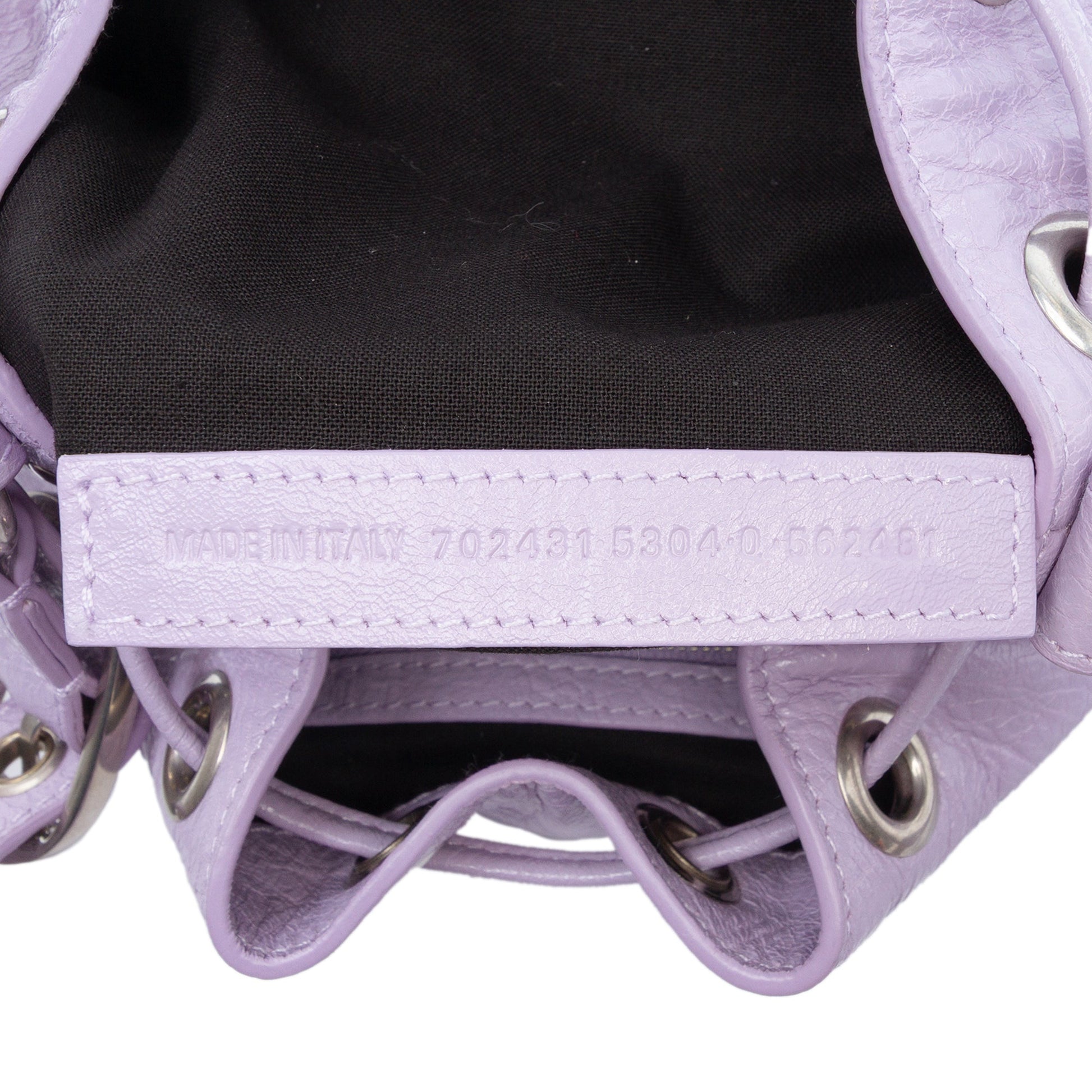 Balenciaga Lambskin Le Cagole Bucket Bag XS