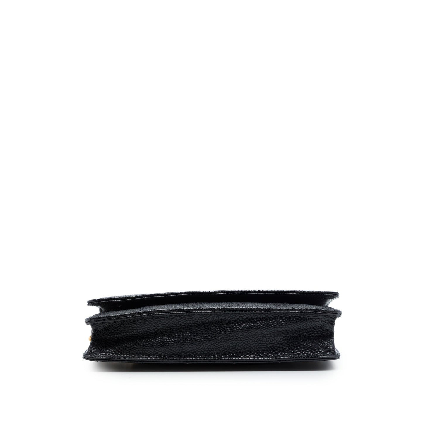 Chanel CC Quilted Caviar Wallet on Chain