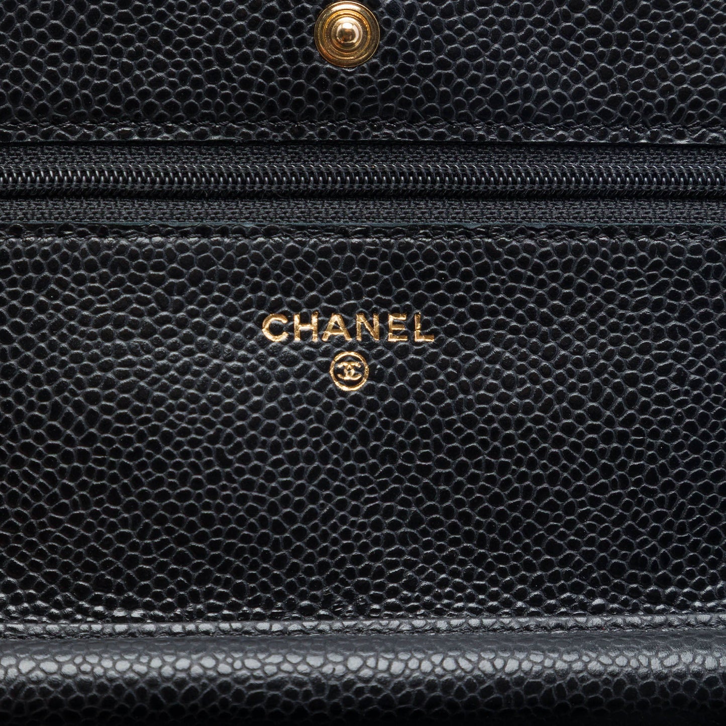 Chanel CC Quilted Caviar Wallet on Chain