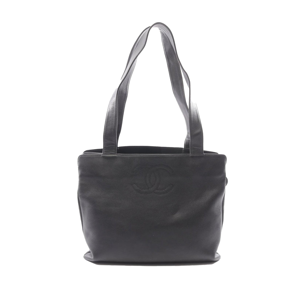 Chanel CC Lambskin Leather Tote Bag