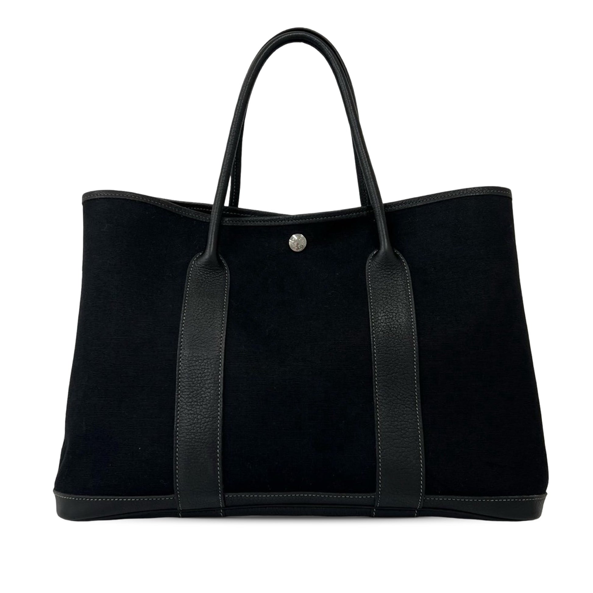 Hermès HERMES Garden party PM Tote Bag Tower ash Buffl black 44610