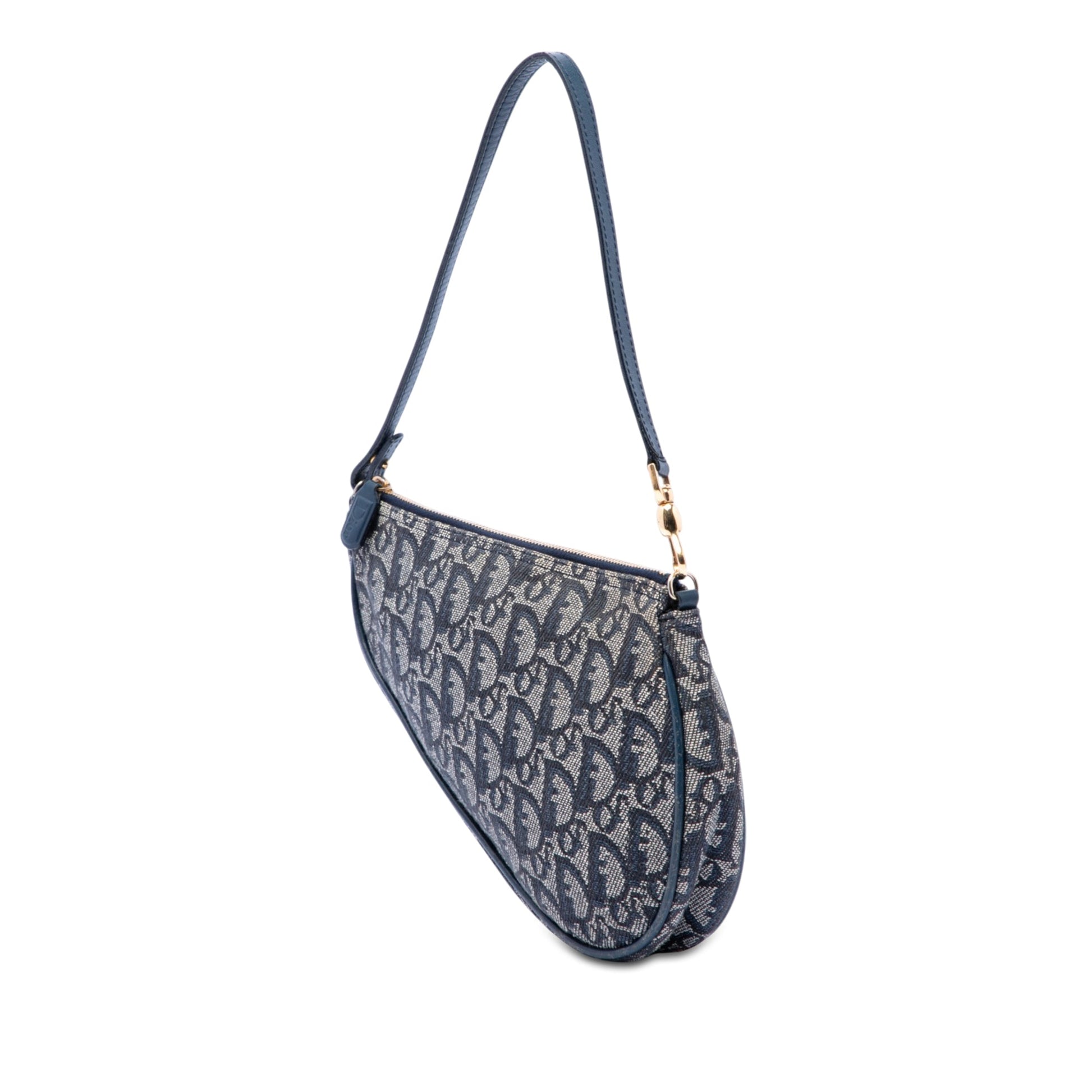 Dior Mini Diorissimo Canvas Saddle Pochette
