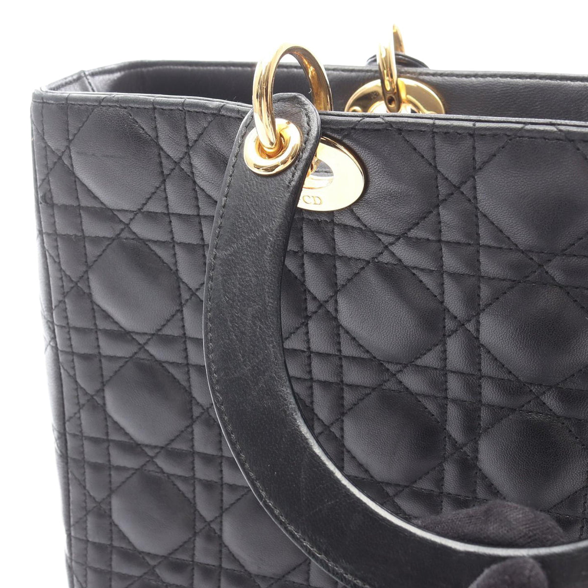 Dior Large Lambskin Cannage Lady Dior