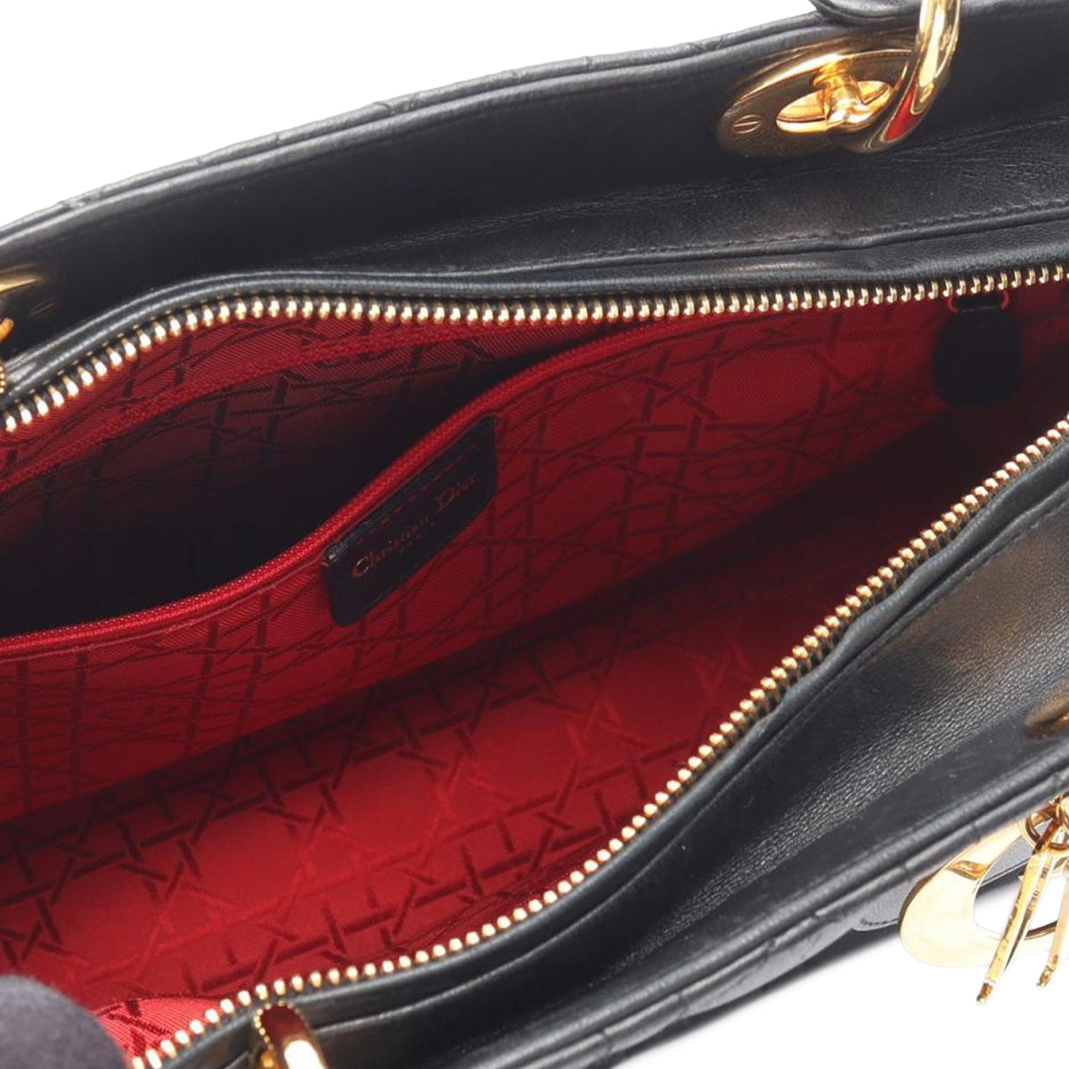 Dior Large Lambskin Cannage Lady Dior