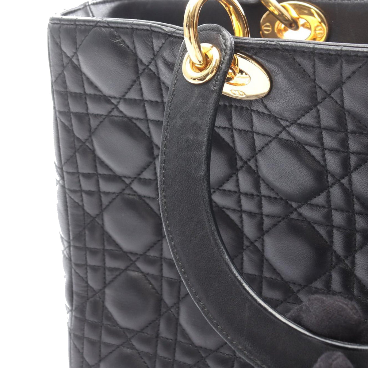 Dior Large Lambskin Cannage Lady Dior