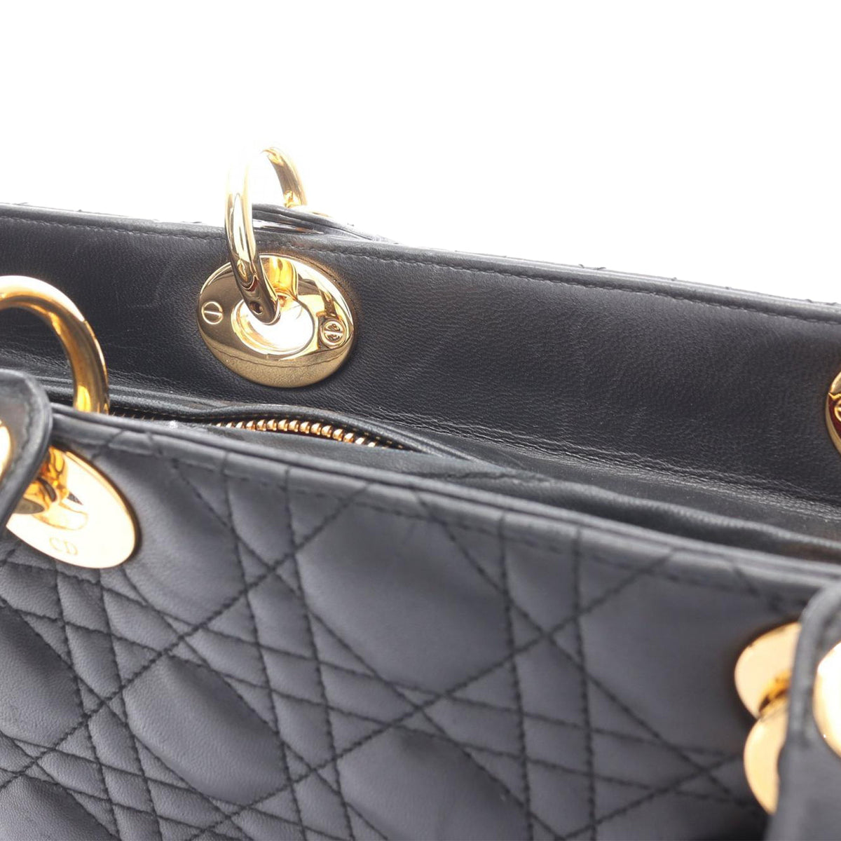 Dior Large Lambskin Cannage Lady Dior