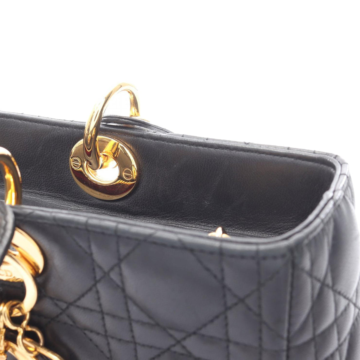 Dior Large Lambskin Cannage Lady Dior