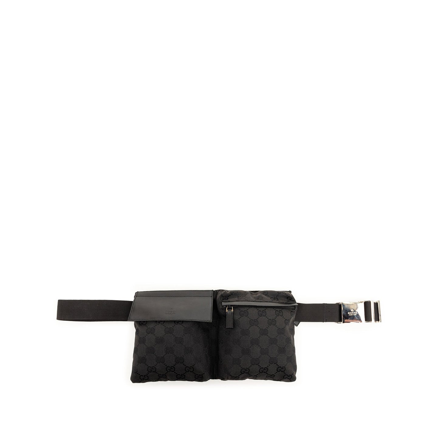 Gucci GG Canvas Double Pocket Belt Bag