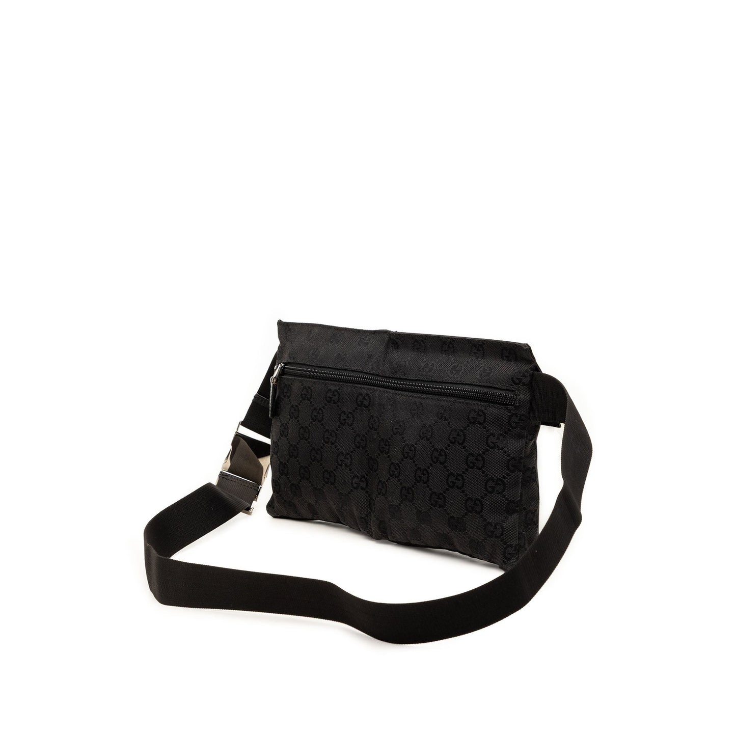 Gucci GG Canvas Double Pocket Belt Bag
