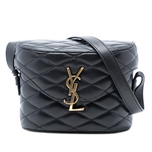 Saint Laurent Quilted Lambskin Monogram June Box Bag