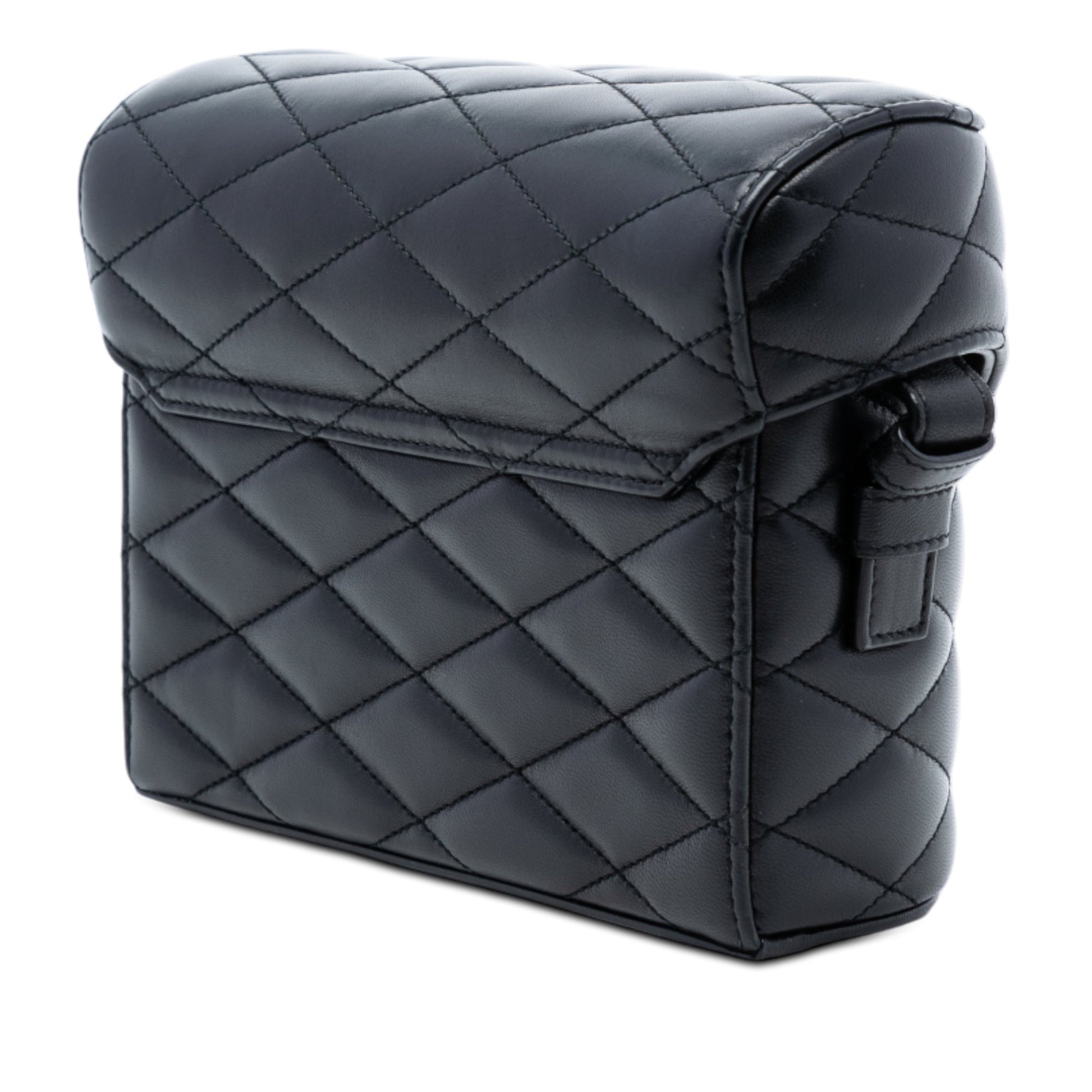 Saint Laurent Quilted Lambskin Monogram June Box Bag
