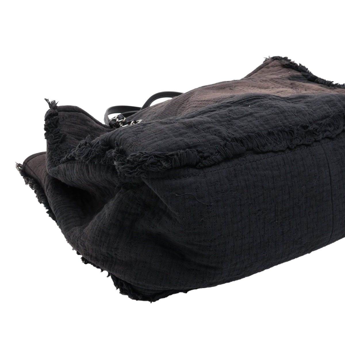 Chanel Large Canvas Double Face Shopping Tote — Black