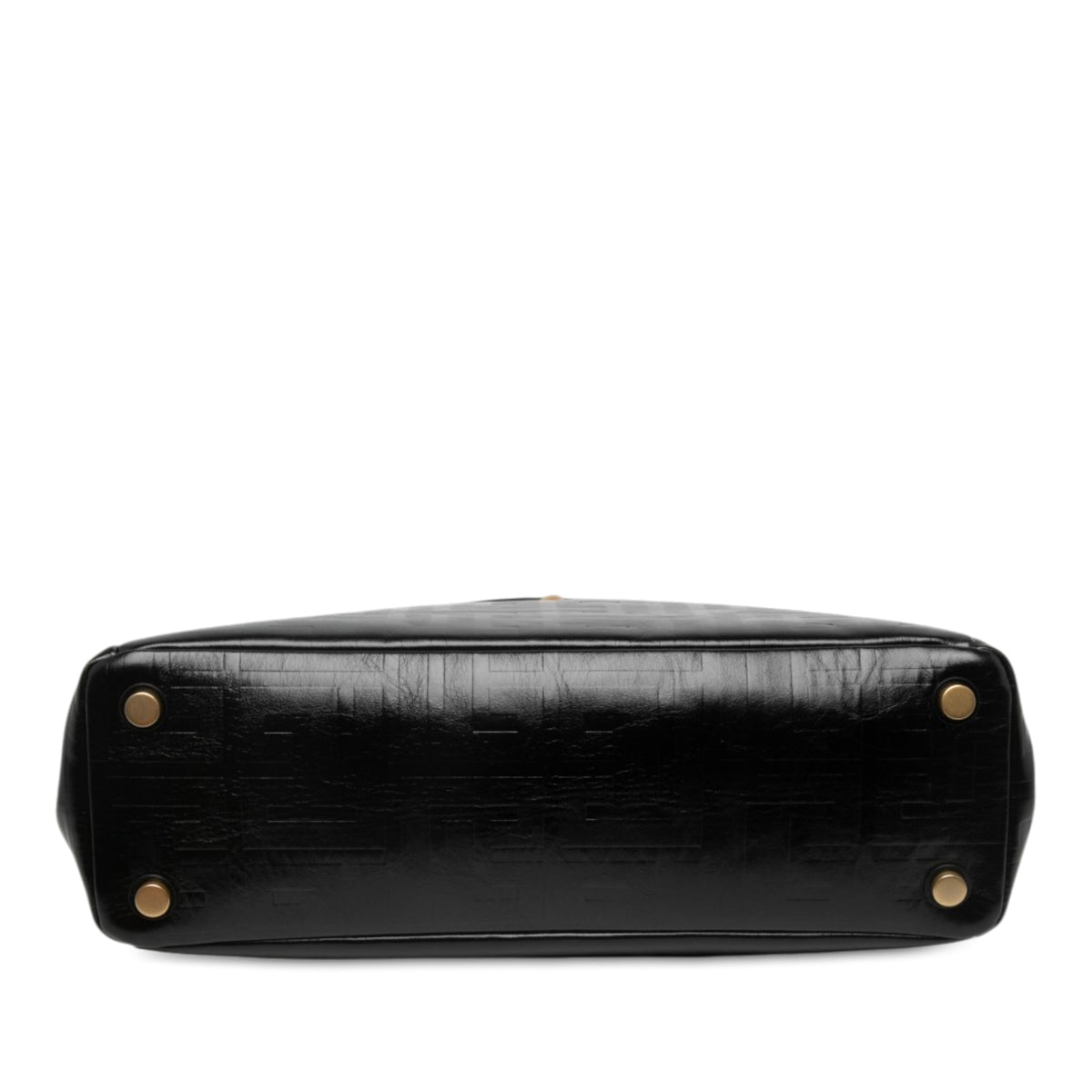 Balmain Embossed Crackled Calfskin 1945 Soft Tote — Black