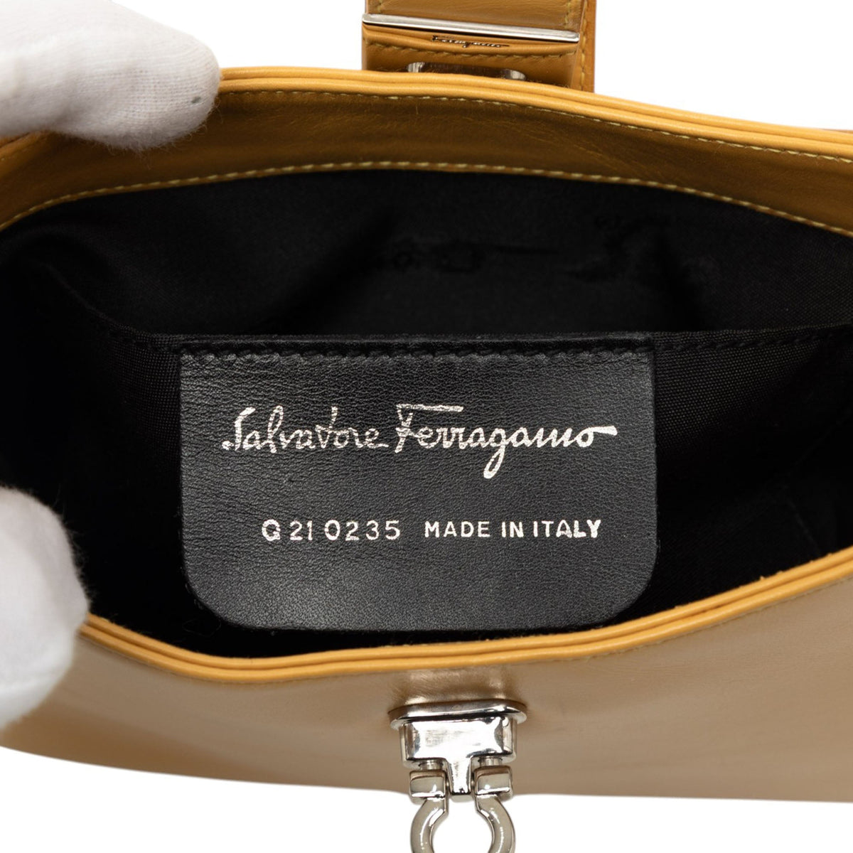 Ferragamo Leather Gancini Handbag