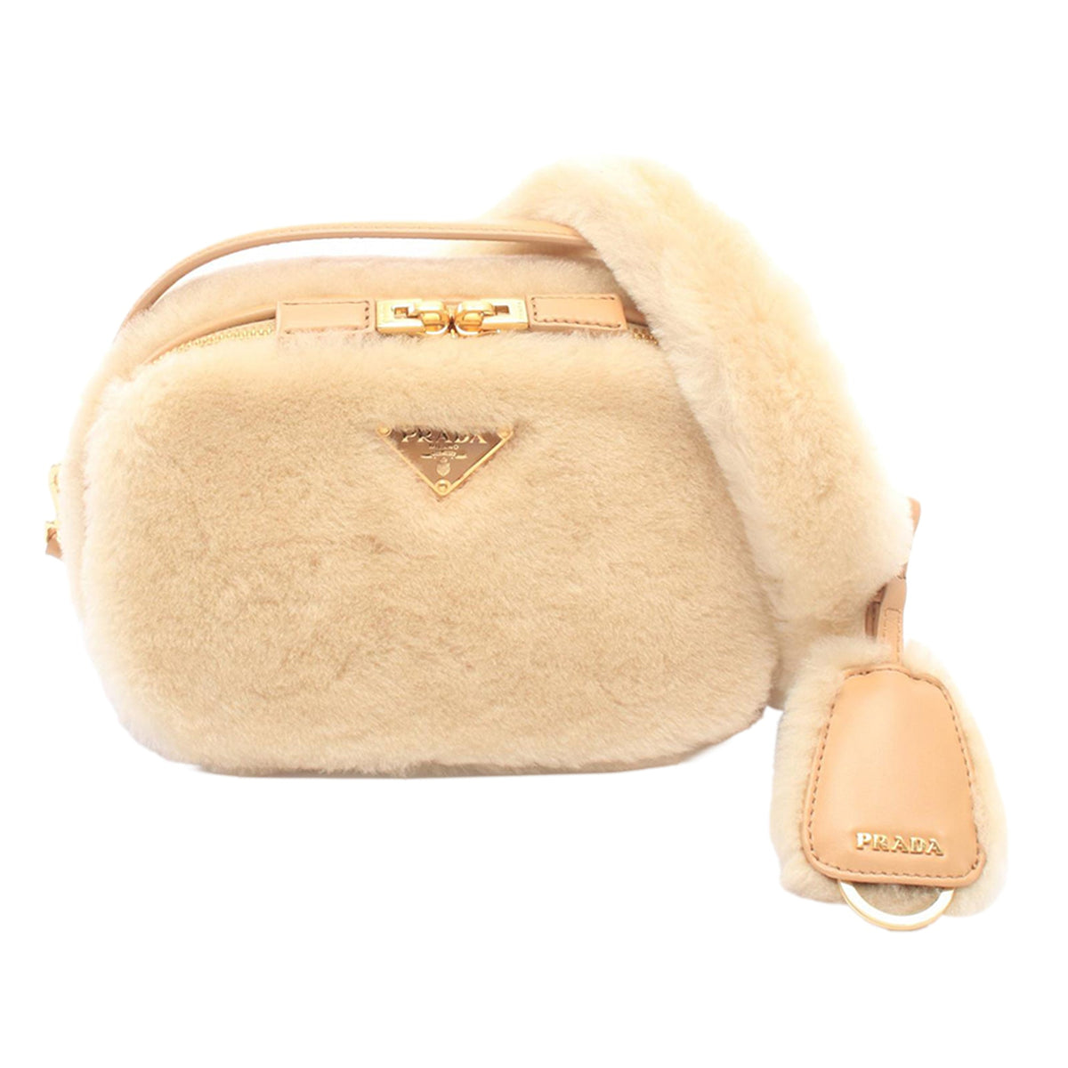 Prada Mini Shearling Odette Satchel