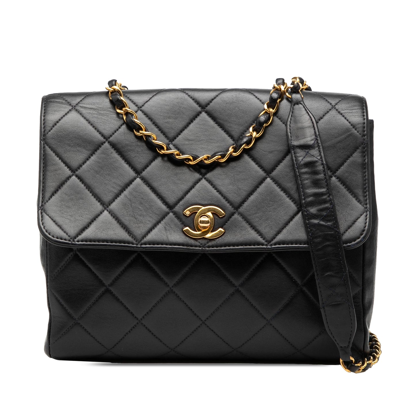 Chanel CC Quilted Lambskin Single Flap
