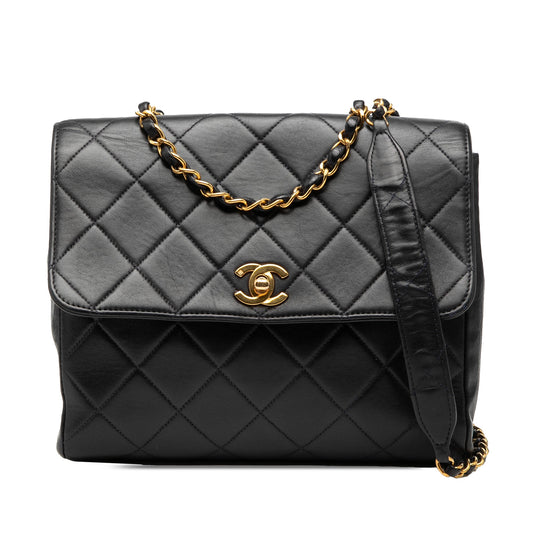 Chanel CC Quilted Lambskin Single Flap