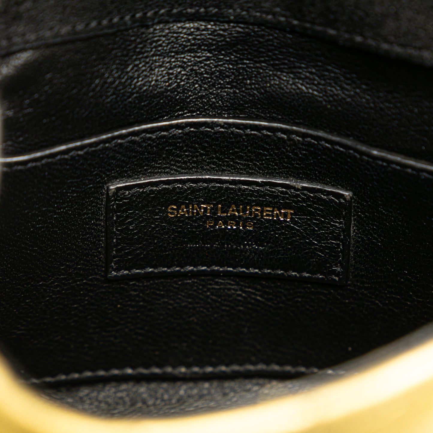 Saint Laurent Small Metallic Grain De Poudre Monogram Vicky Chain Bag