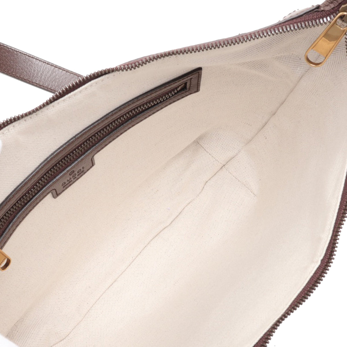 Gucci Small GG Supreme Web Ophidia Shoulder Bag — Brown