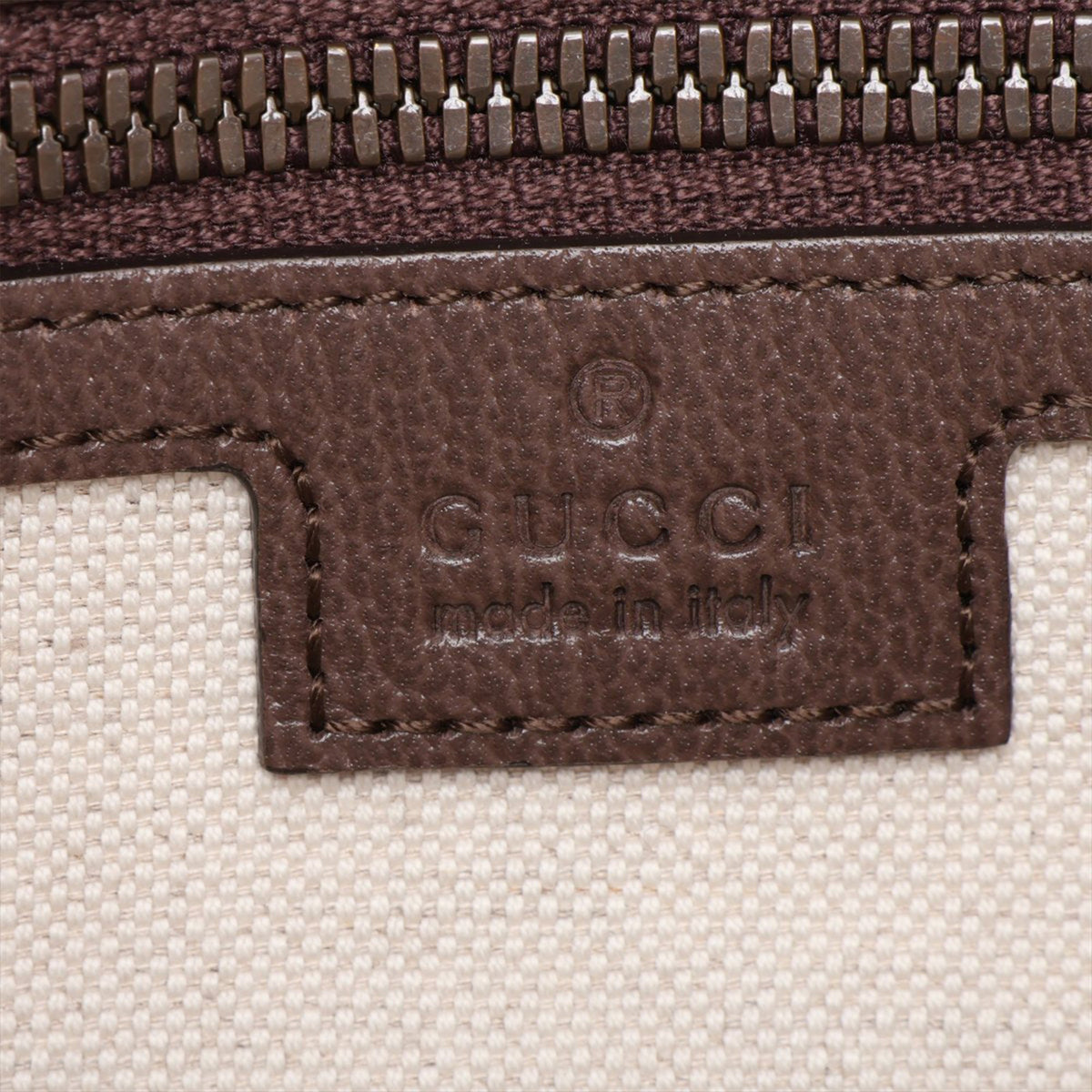 Gucci Small GG Supreme Web Ophidia Shoulder Bag — Brown