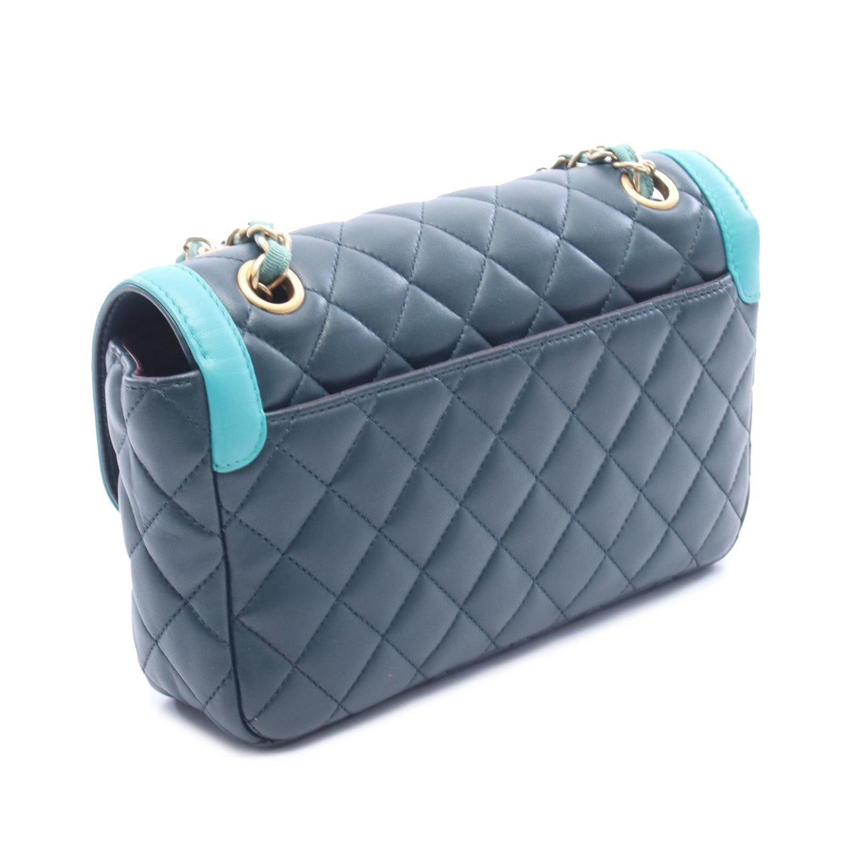 Chanel Medium Quilted Lambskin Two-Tone Day Flap