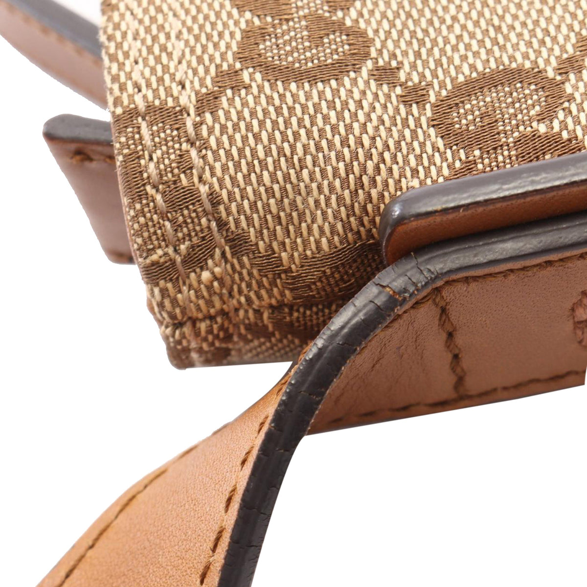 Gucci GG Canvas Web Crossbody — Beige