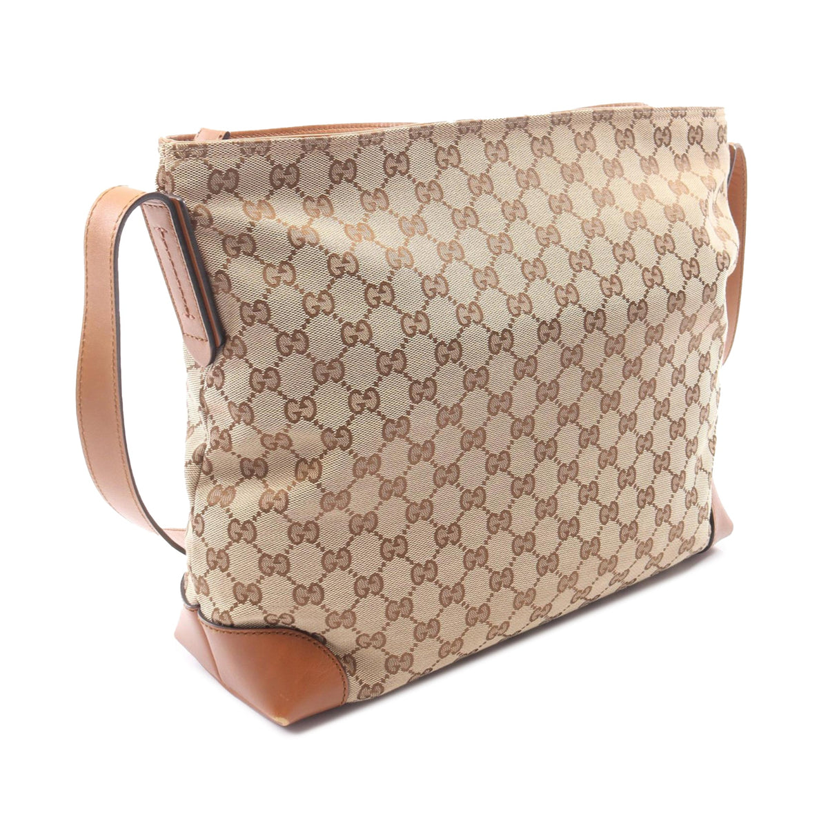 Gucci GG Canvas Web Crossbody — Beige
