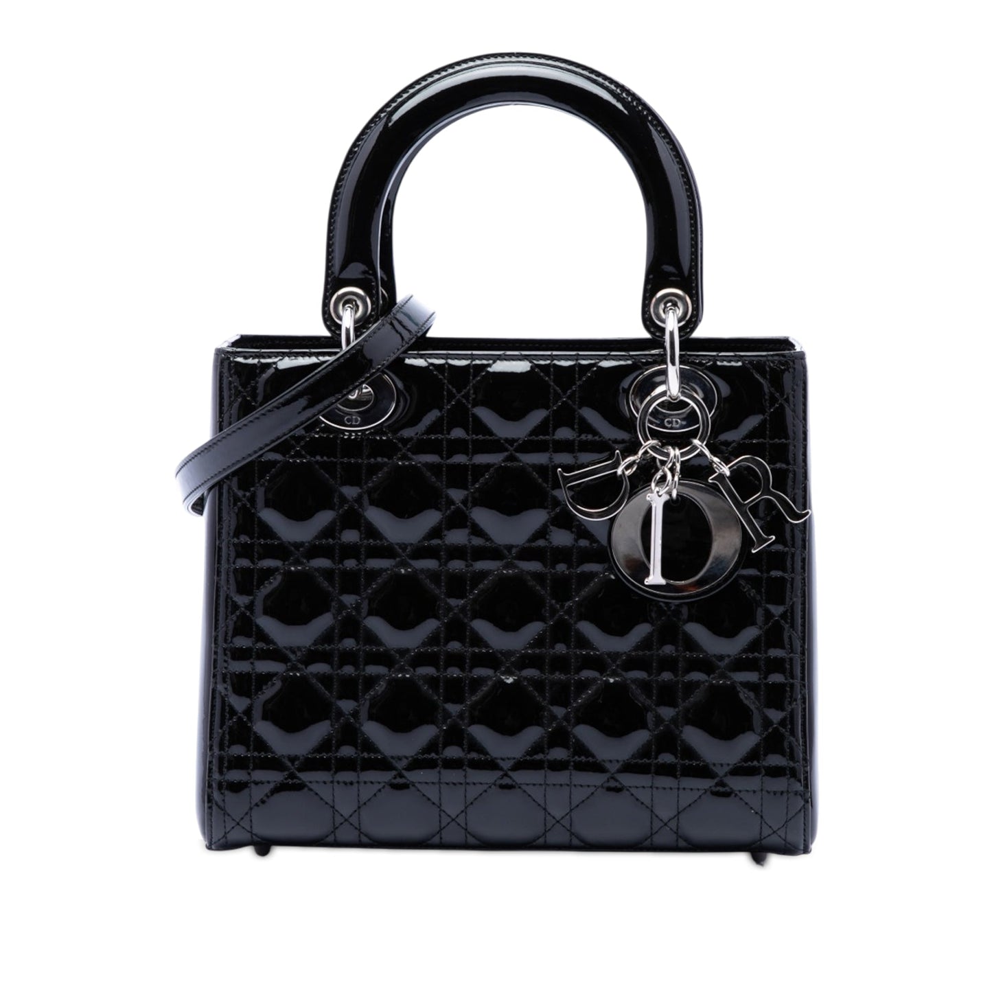 Dior Medium Patent Cannage Lady Dior