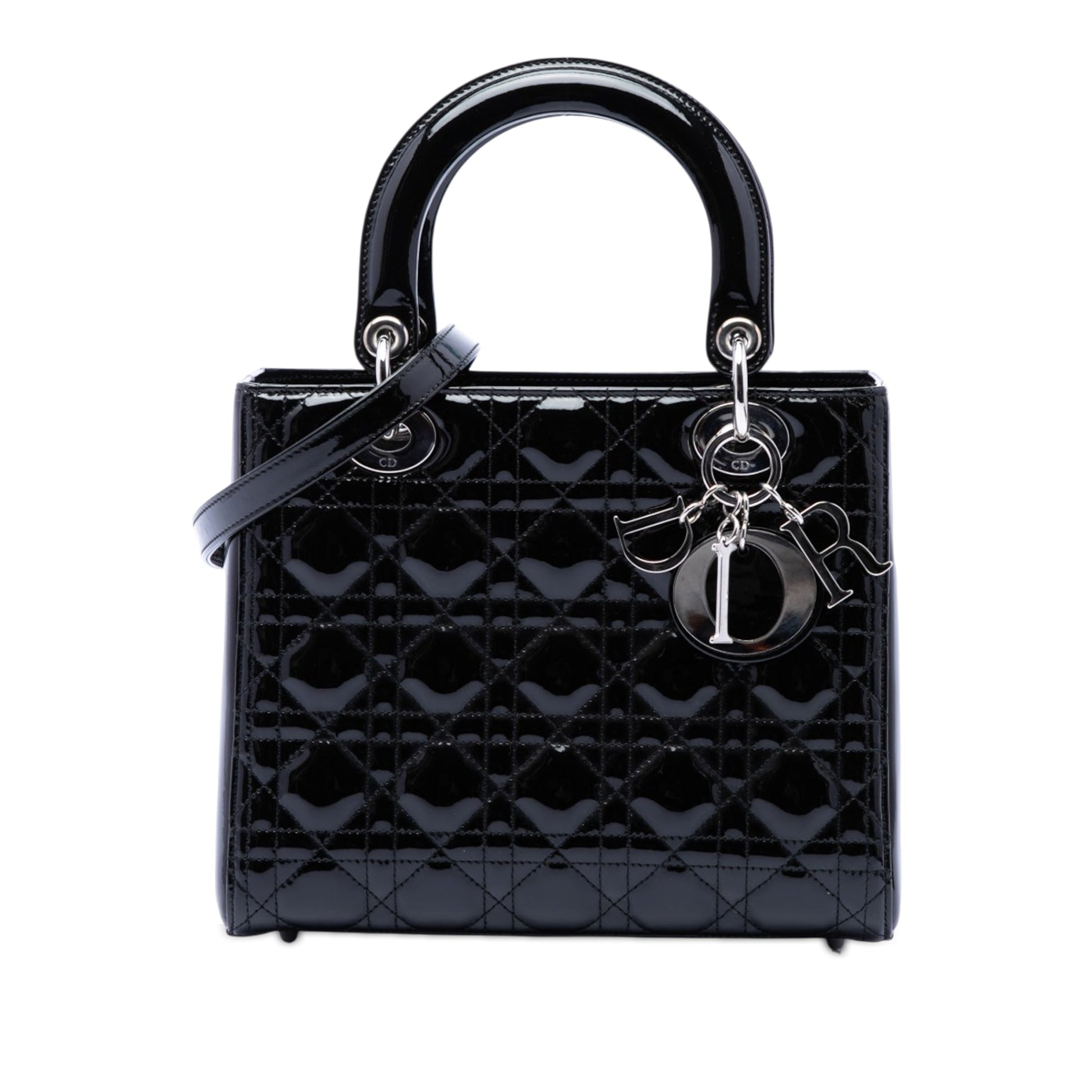 Dior Medium Patent Cannage Lady Dior