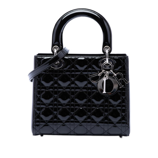 Dior Medium Patent Cannage Lady Dior