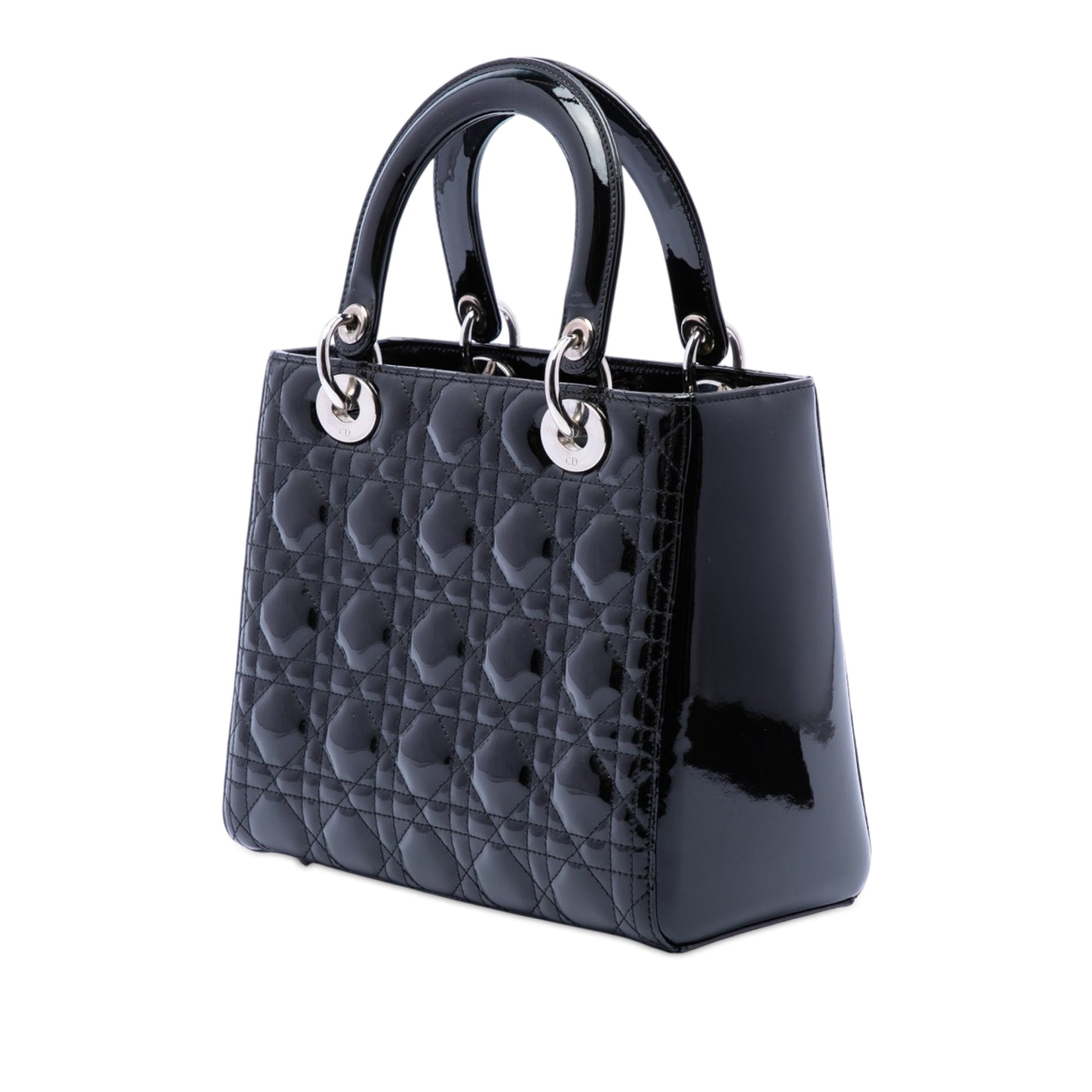 Dior Medium Patent Cannage Lady Dior