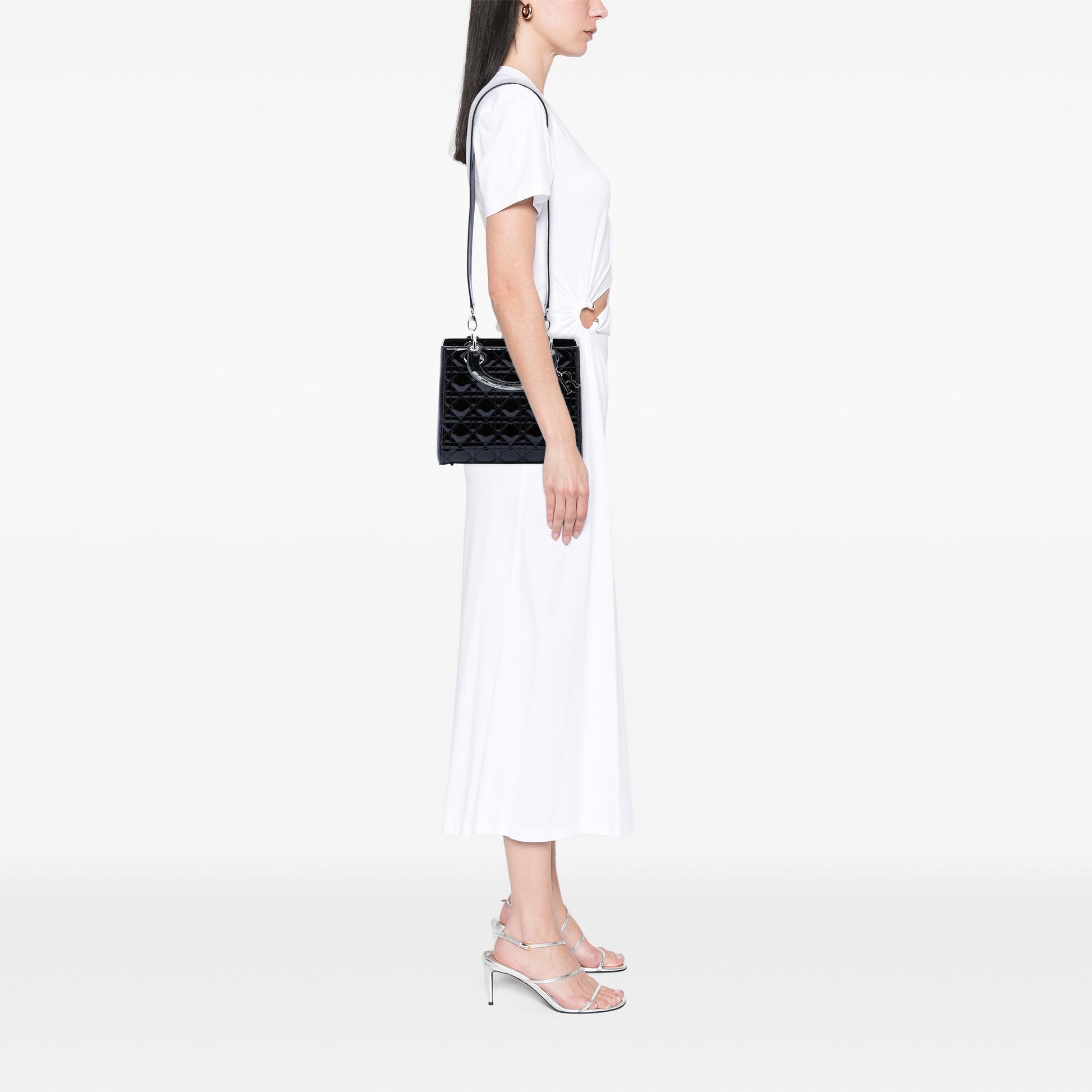 Dior Medium Patent Cannage Lady Dior