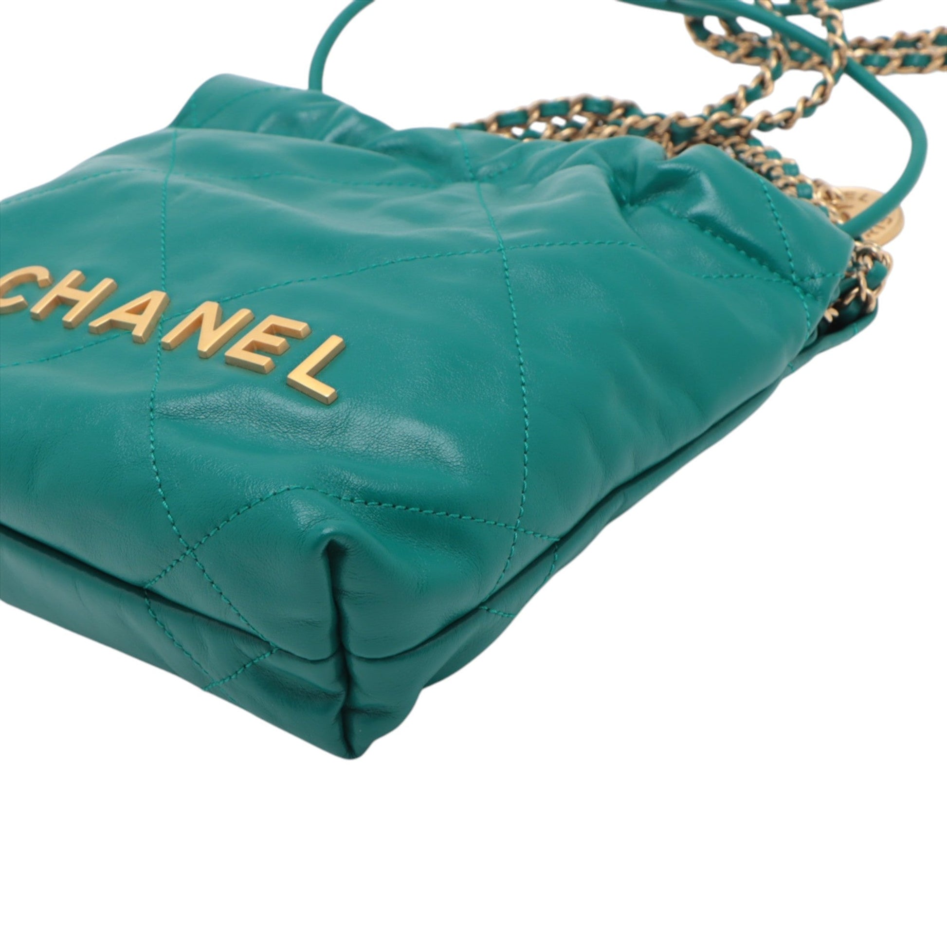 Chanel Mini Shiny Calfskin 22 Handbag