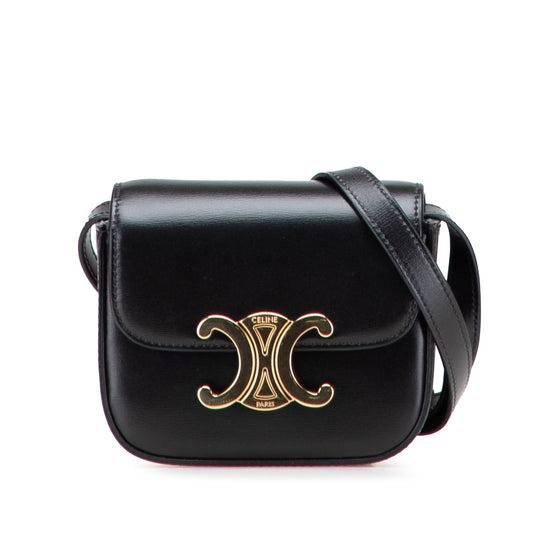 Celine Mini Shiny Calfskin Triomphe Crossbody
