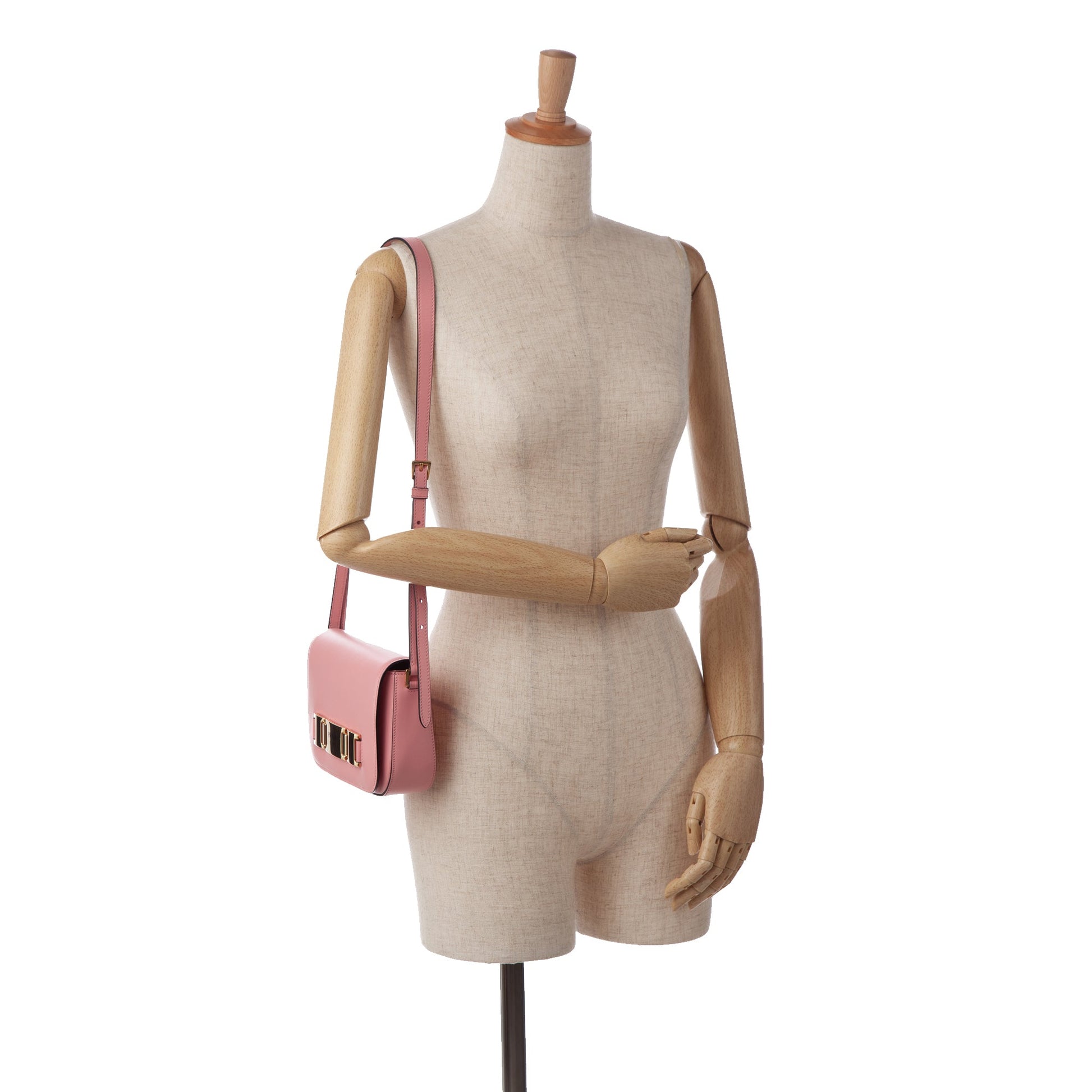 Prada Glace Calf Studded Etiquette Crossbody