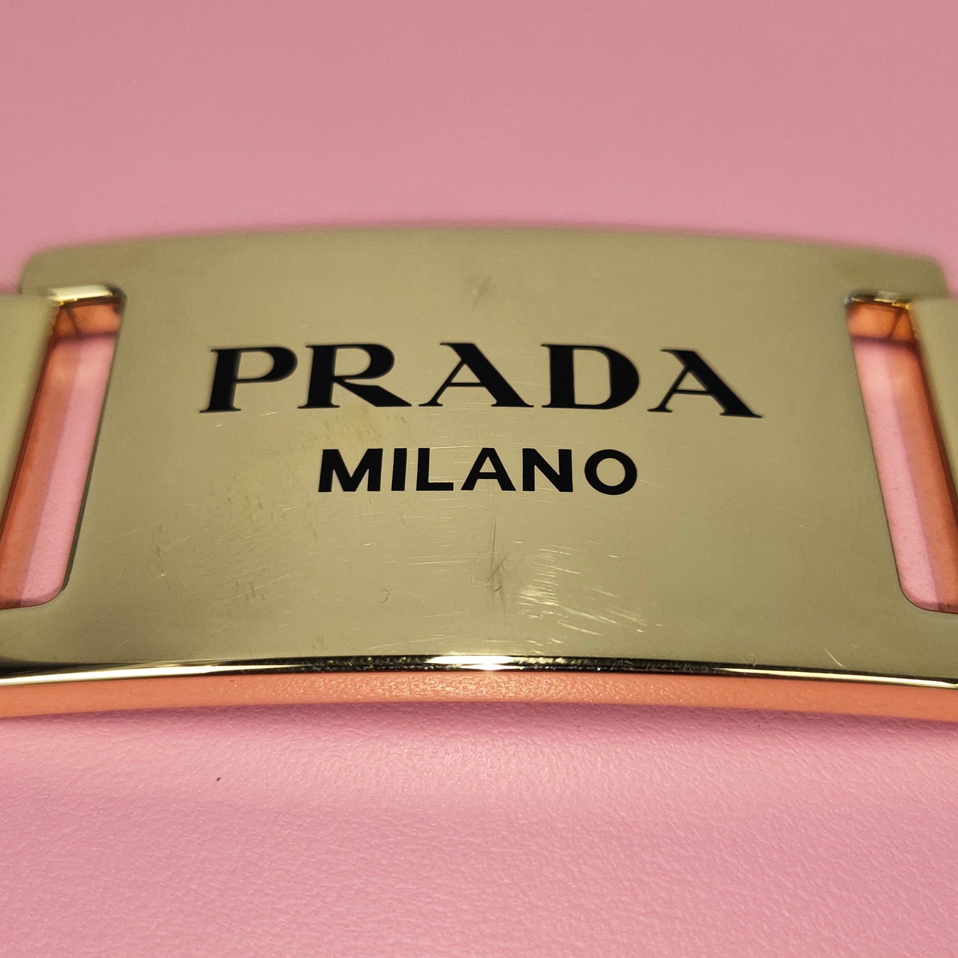 Prada Glace Calf Studded Etiquette Crossbody