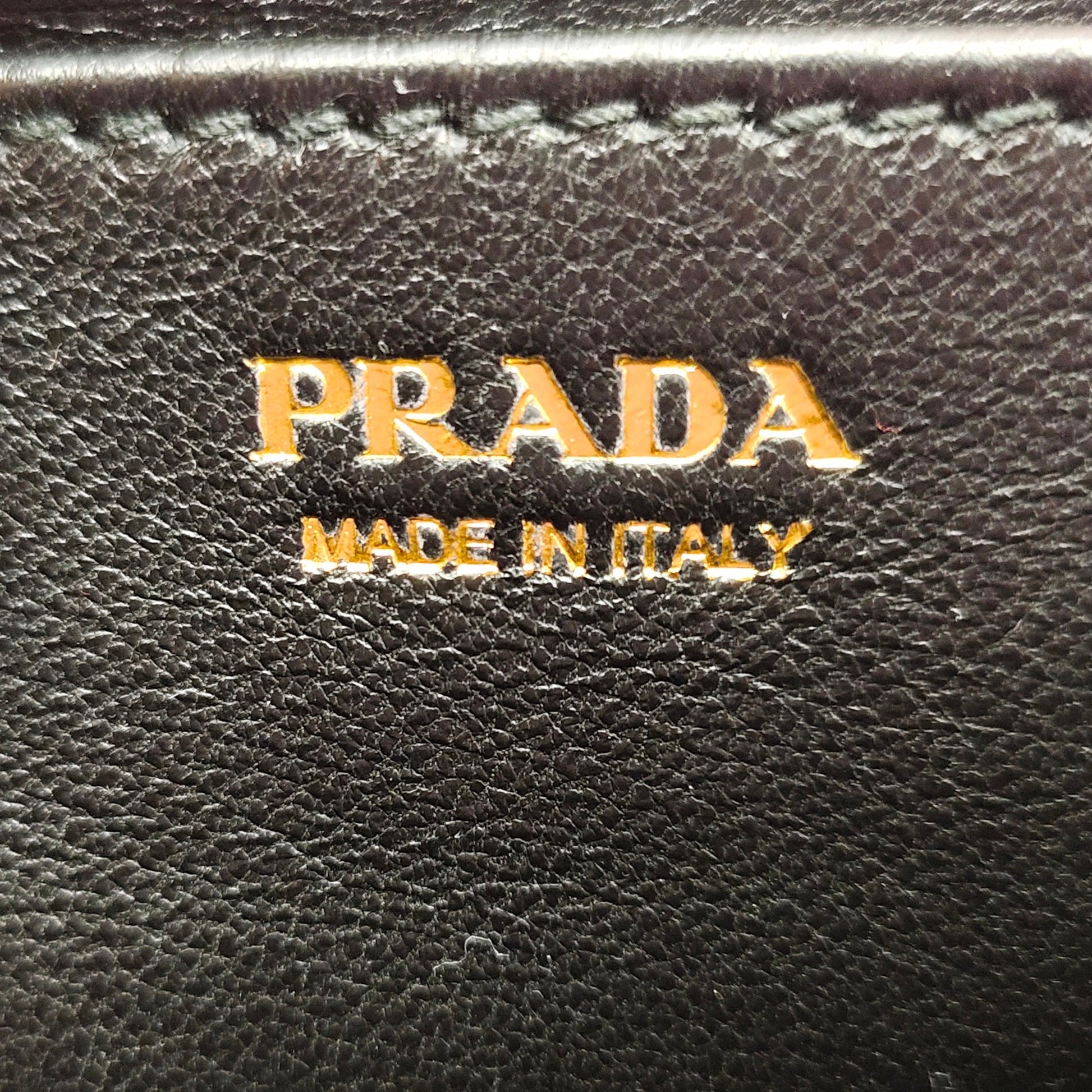 Prada Glace Calf Studded Etiquette Crossbody